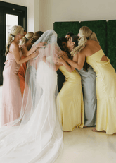 Winifred | Simple Strapless Grey Blue Silk Satin Maxi Bridesmaid Dress with Backless - Price #price_variant_lowest# - Grey Blue - PromDressClub